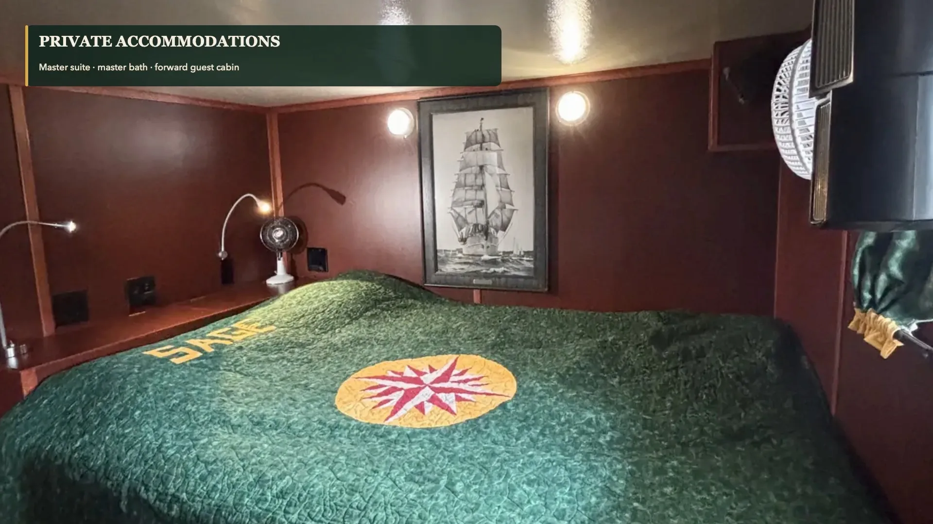 Sage's master stateroom